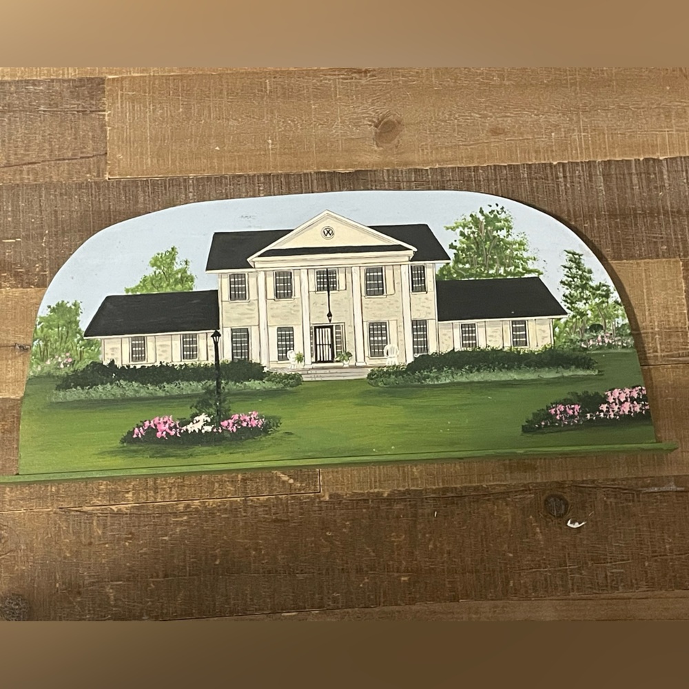 Buchanan House, Charleston, South Carolina. Hand Painted Wood by Sandy Allen.